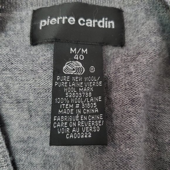 Men's Pierre Cardin Cardigan/Heather Gray/Size M - Picture 2 of 11